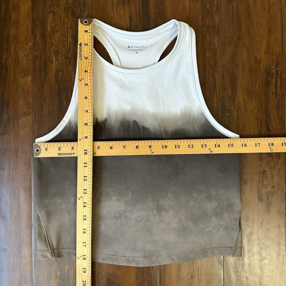 ATHLETA Shanti Watercolor Stripe Crop Racerback Tank Top #568115 - Picture 9 of 9